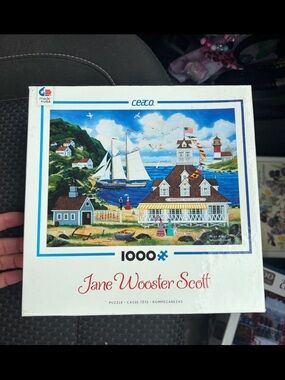 Jane Wooster Scott 1000-Piece Coastal Lighthouse Puzzle - White